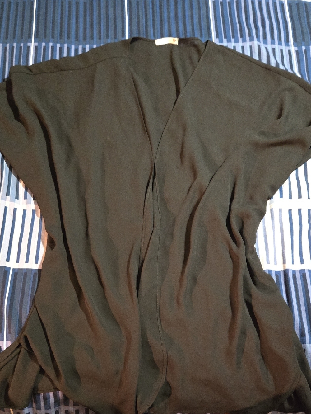 Soprano Black Lightweight Open Front Cardigan Or Kimono Style Top